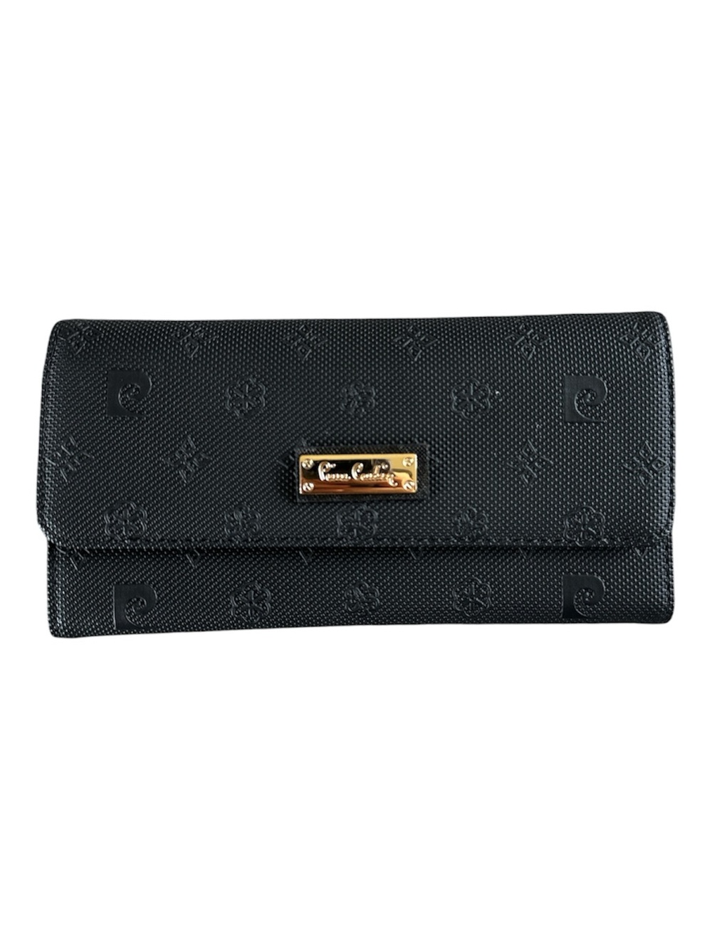 NWOT Pierre Cardin Black Monogram Snap Wallet